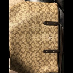 Coach new without tags tan pvc material Gorgeous great for the holidays